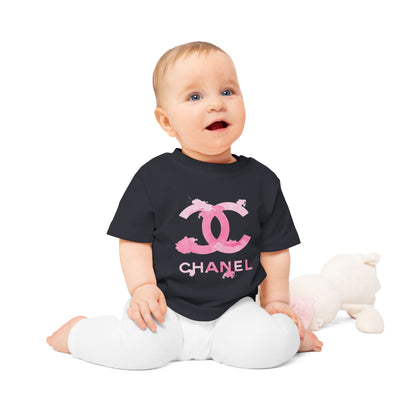 Designer Pink Watercolor Baby T-Shirt