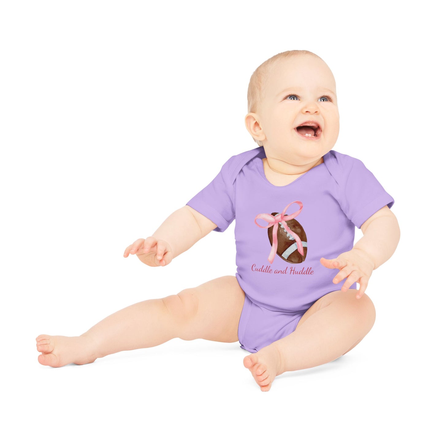 Cuddle and Huddle Football Baby Onesie