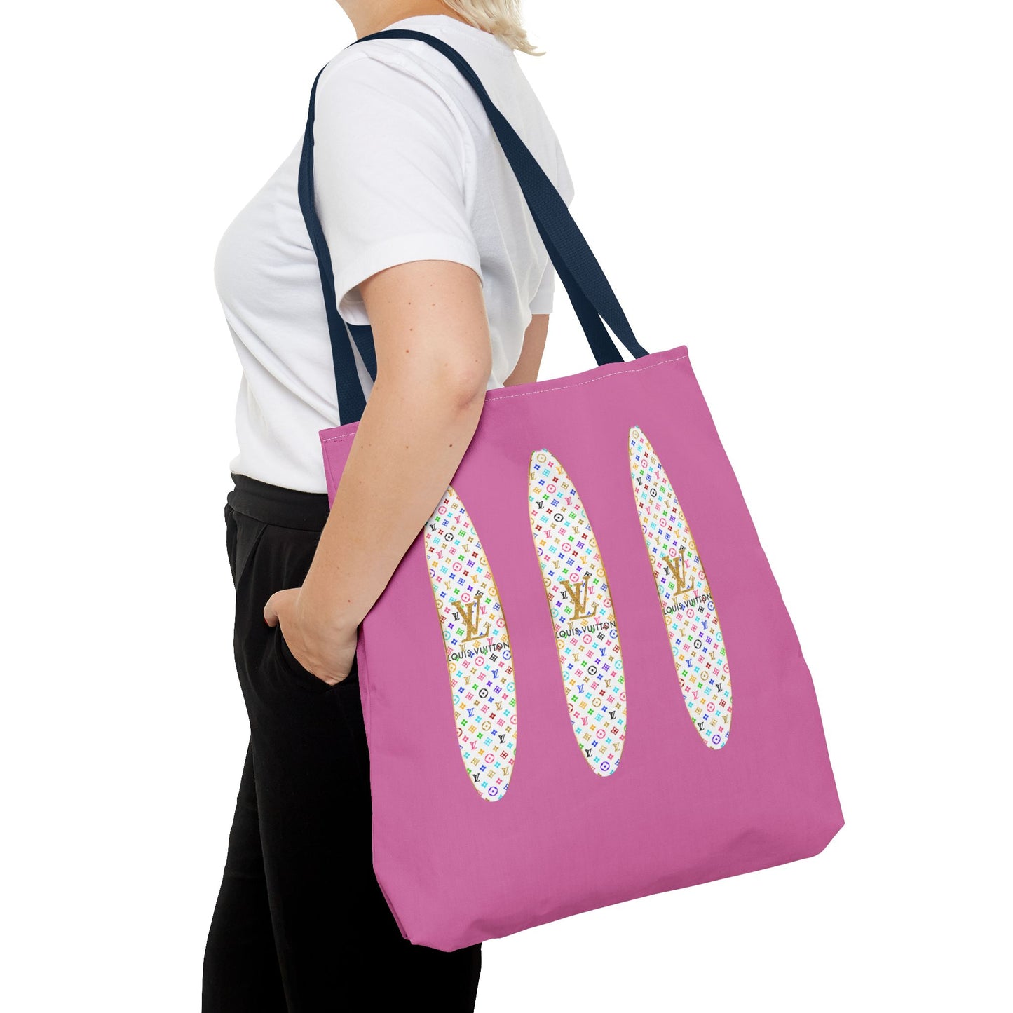 Designer Rainbow Surf Tote Bag