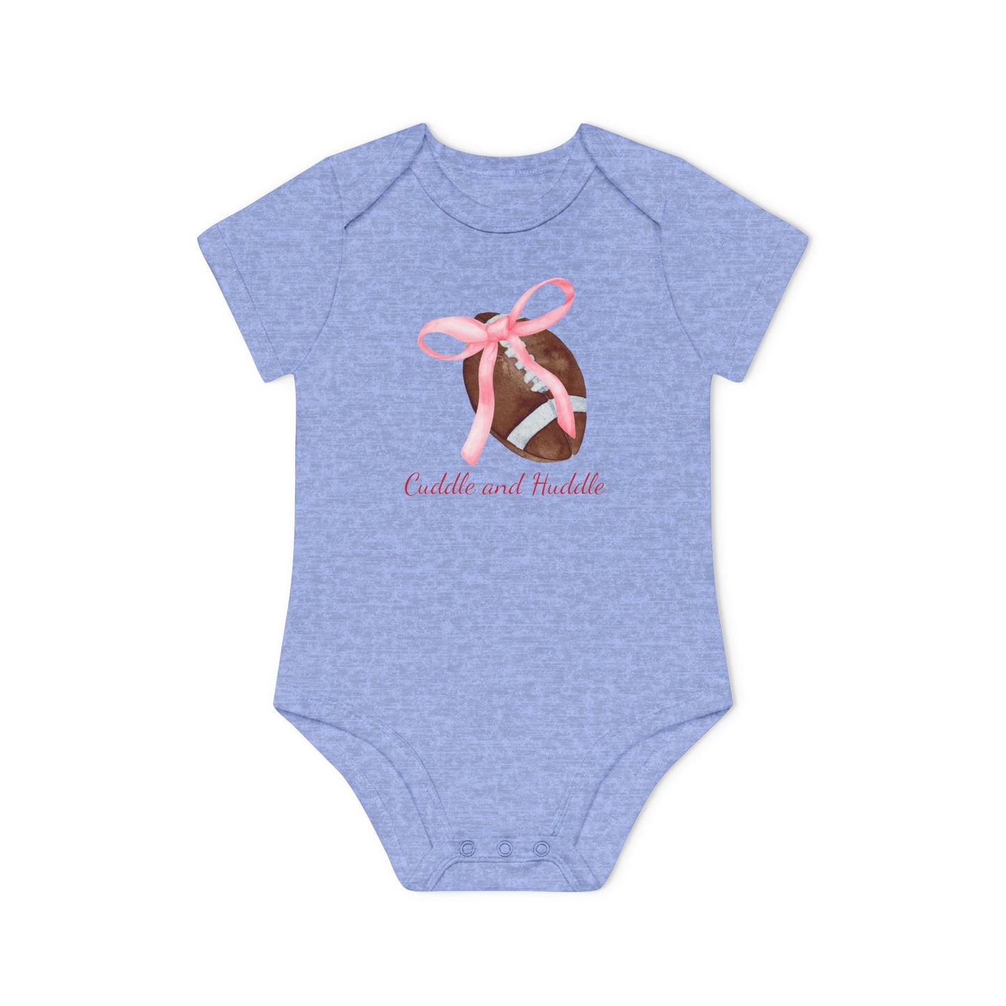 Cuddle and Huddle Football Baby Onesie