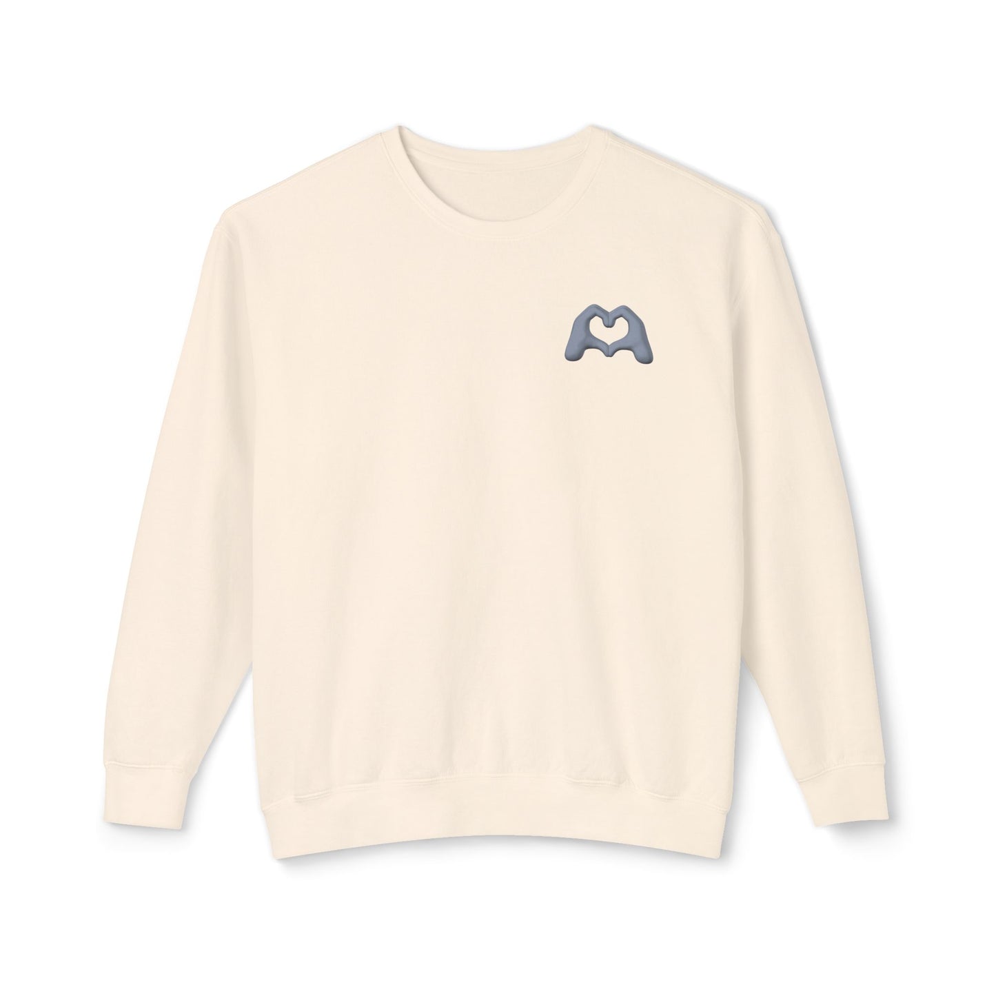 Silver Hand Heart Unisex Crewneck Sweatshirt