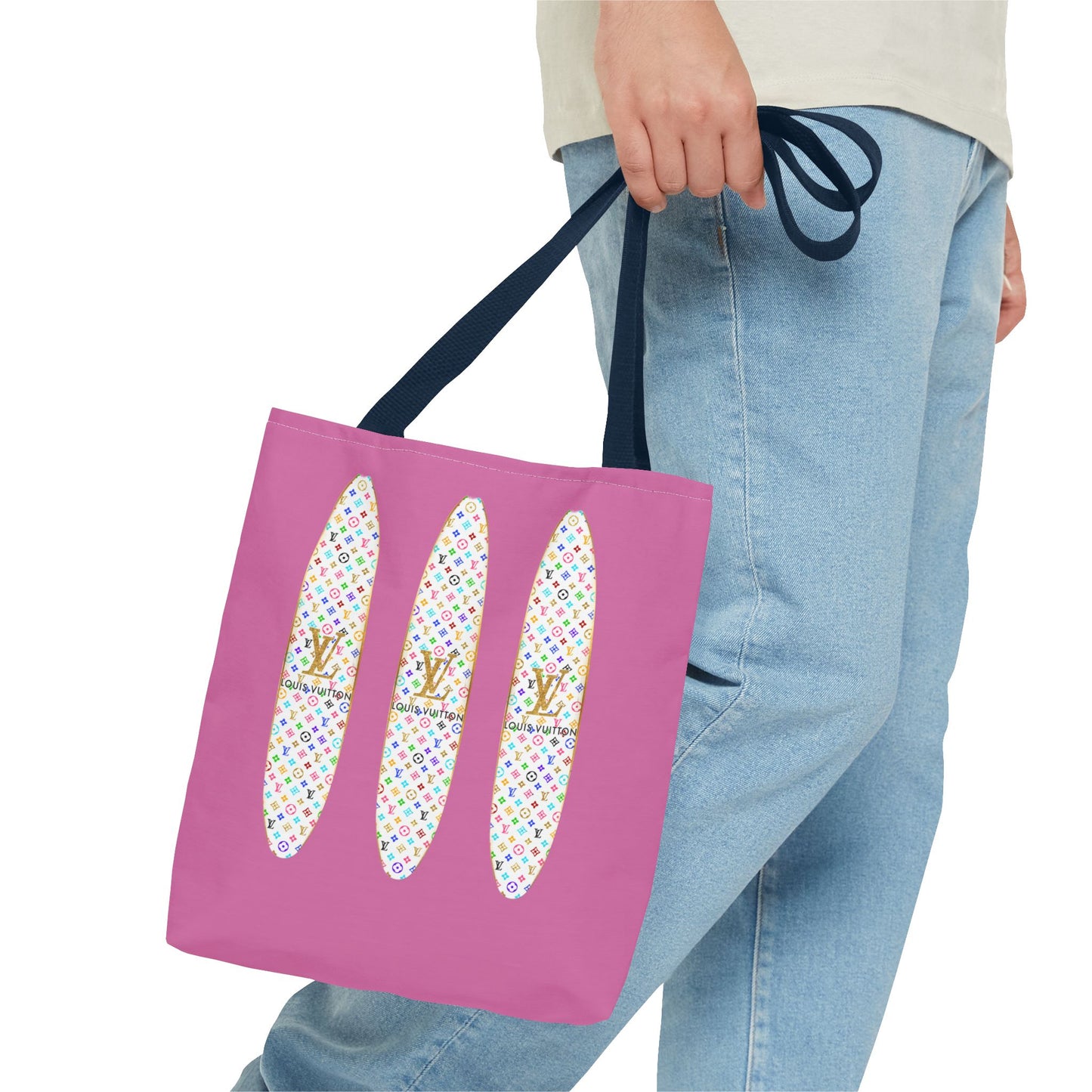 Designer Rainbow Surf Tote Bag