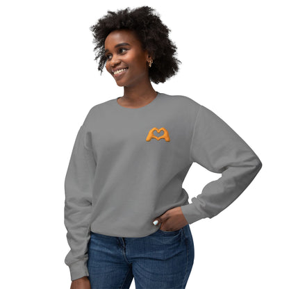 Gold Hand Heart Unisex Crewneck Sweatshirt