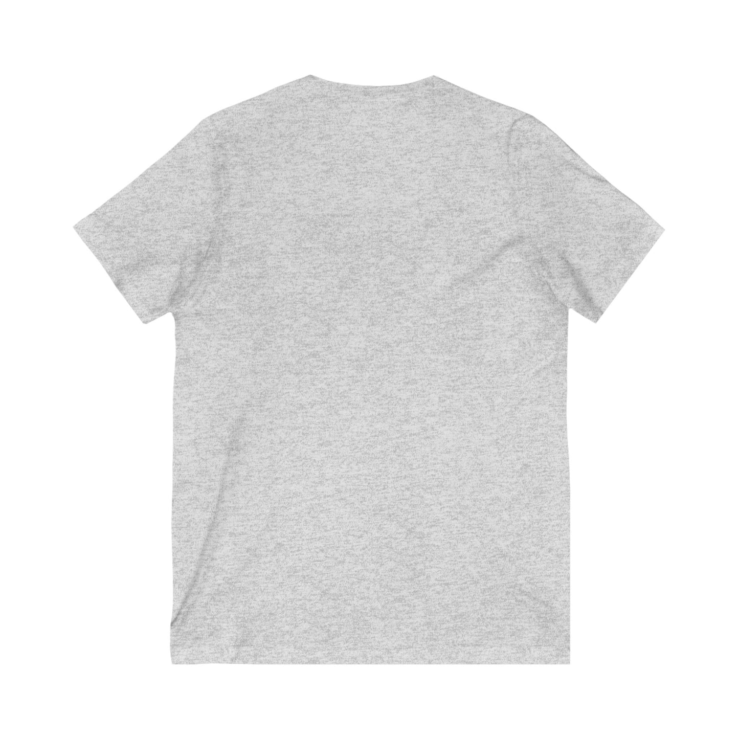 Gray Hand Heart Unisex Jersey Short Sleeve V-Neck Tee