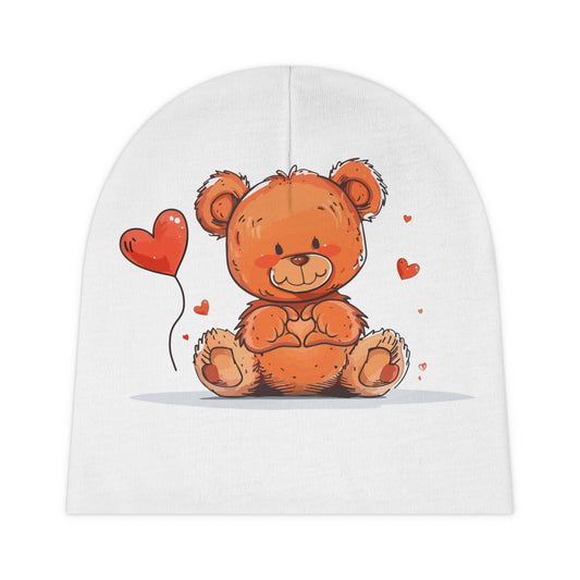 Beary Hand Heart Baby Beanie