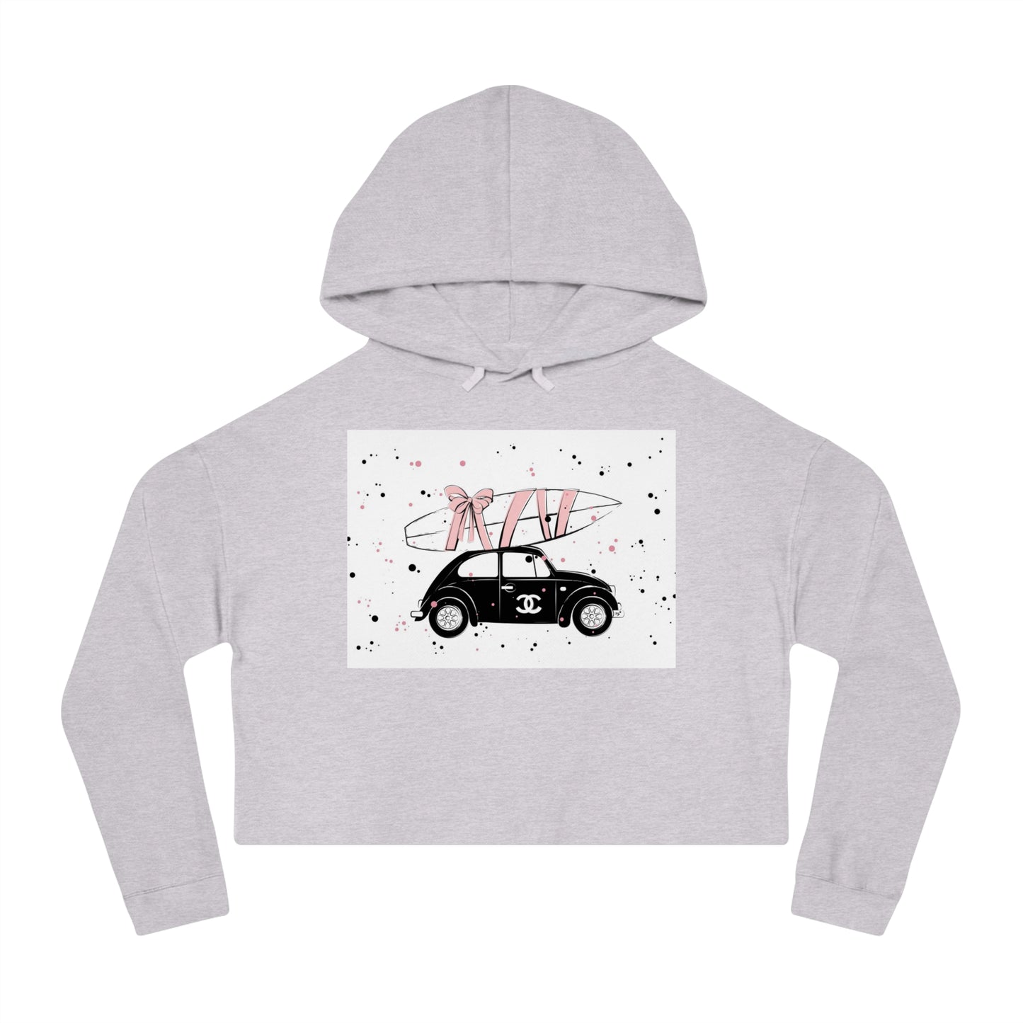 Designer VW Surfboard Cropped Hoodie