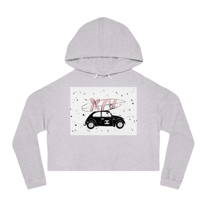 Designer VW Surfboard Cropped Hoodie