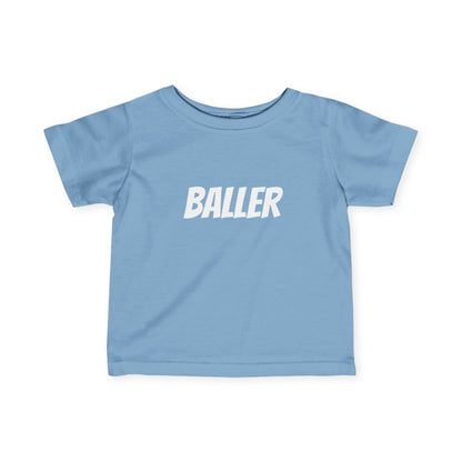 BALLER Baby Tee - White Lettering