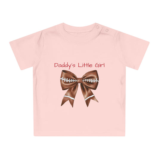 Baby T-Shirt Daddy's Little Football Girl Tee