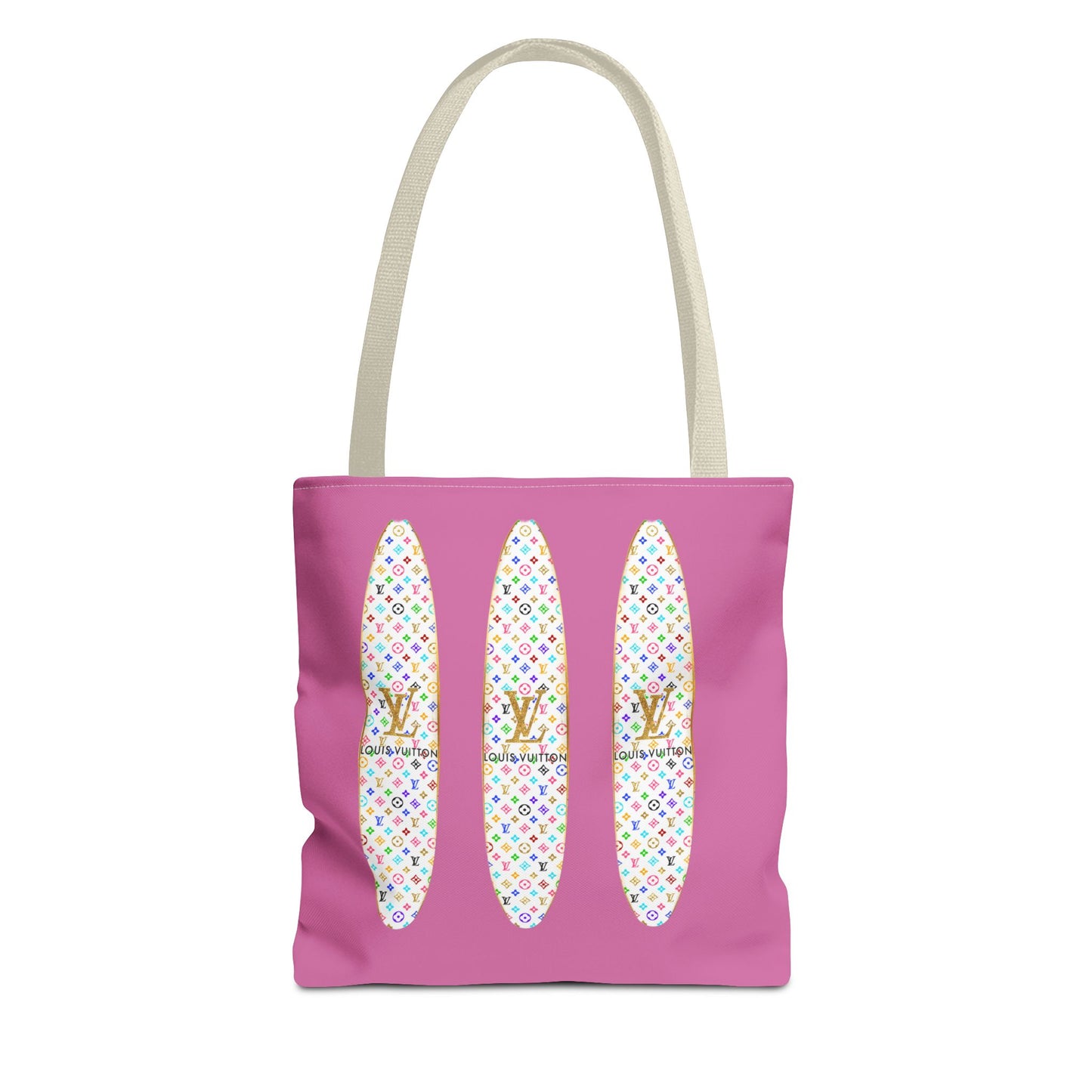 Designer Blue and Gold Surf Board Tote Bag