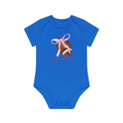 Cuddle and Huddle Football Baby Onesie