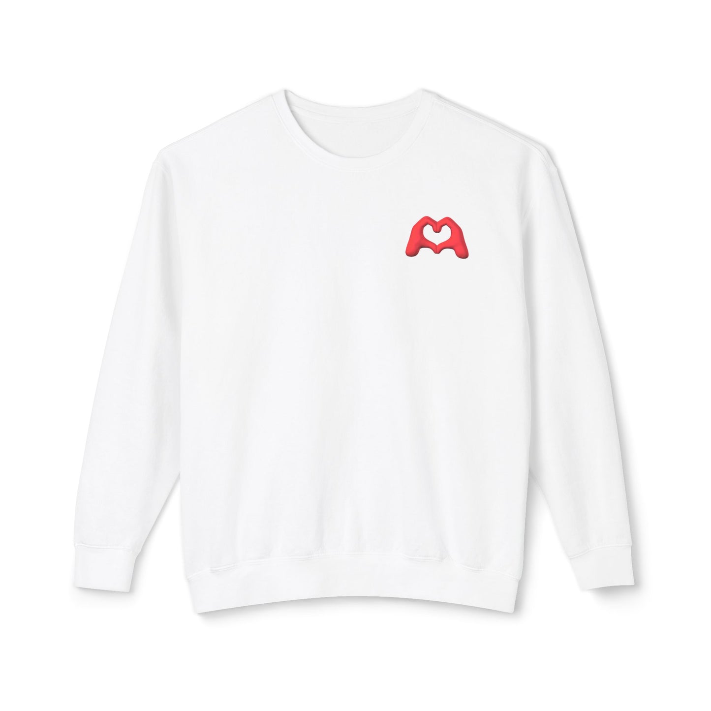 Red Hand Heart Unisex Crewneck Sweatshirt