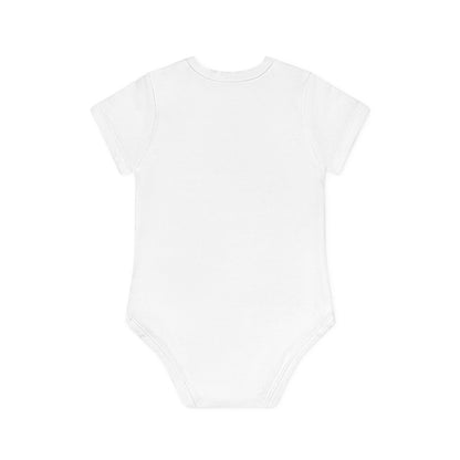 Beary Hand Heart I LOVE DADDY Baby Organic Onesie