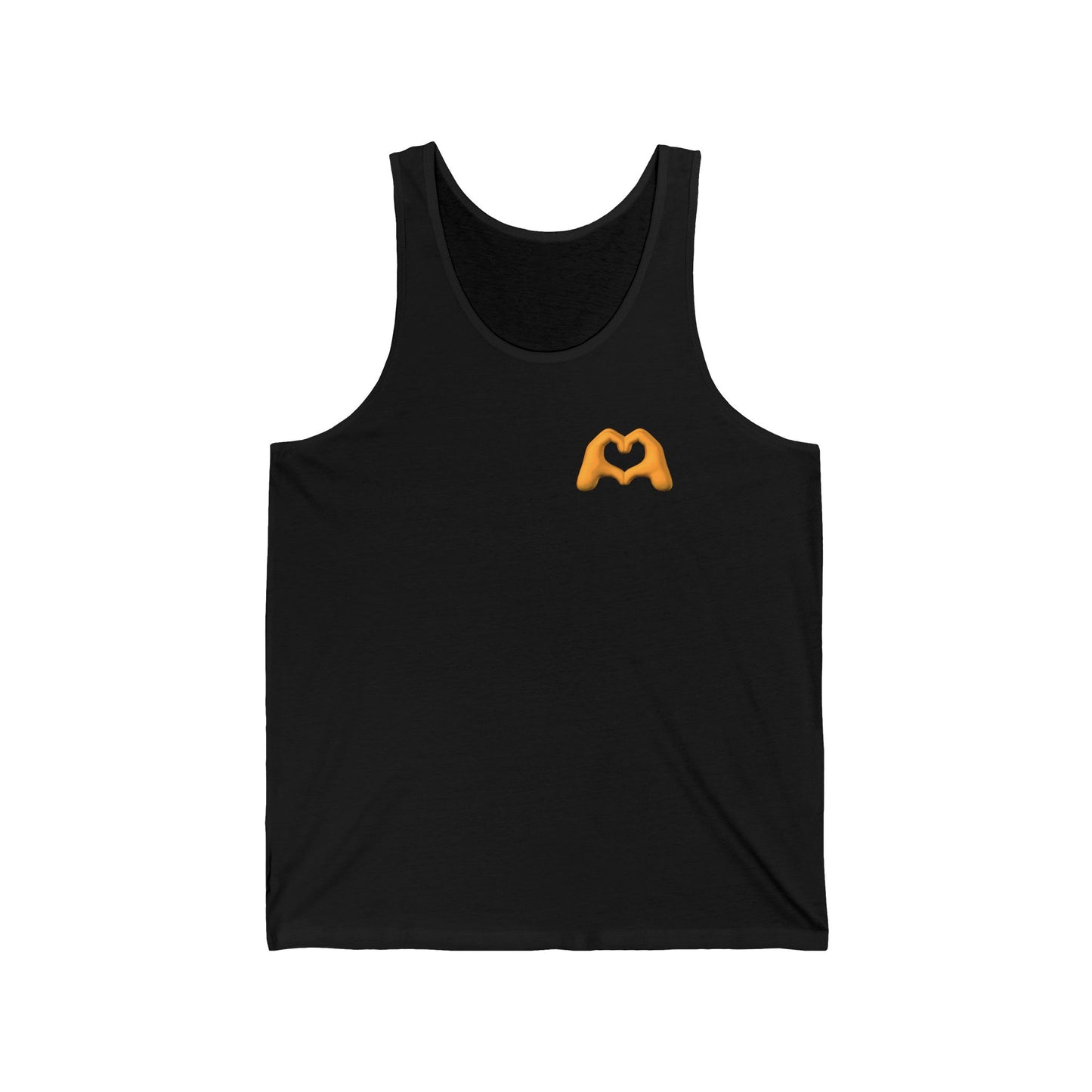 Yellow Hand Heart Unisex Jersey Tank