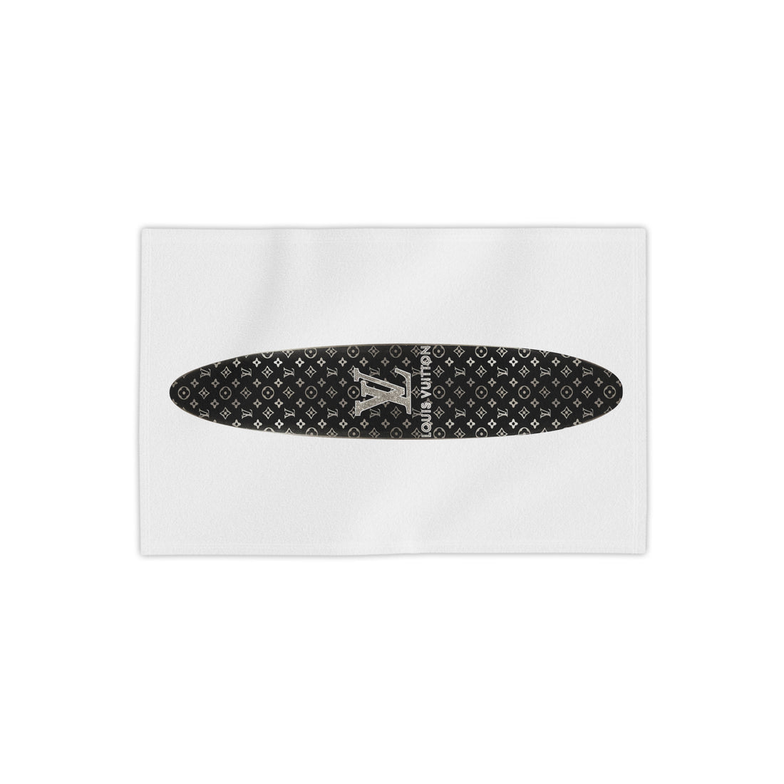 Designer Glam Black and Silver Beach Towel