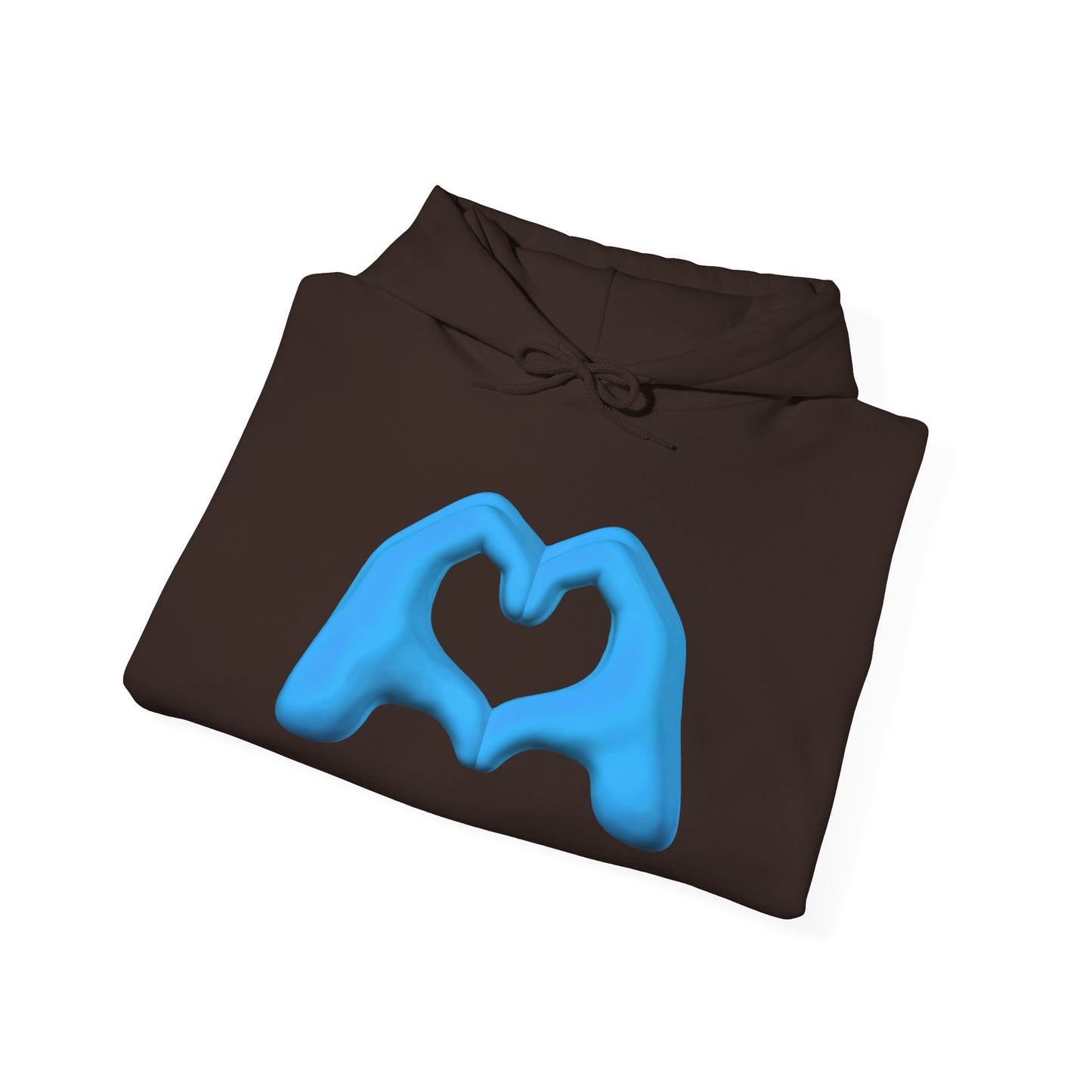 Blue Hand Heart Hoodie - Unisex Sweatshirt