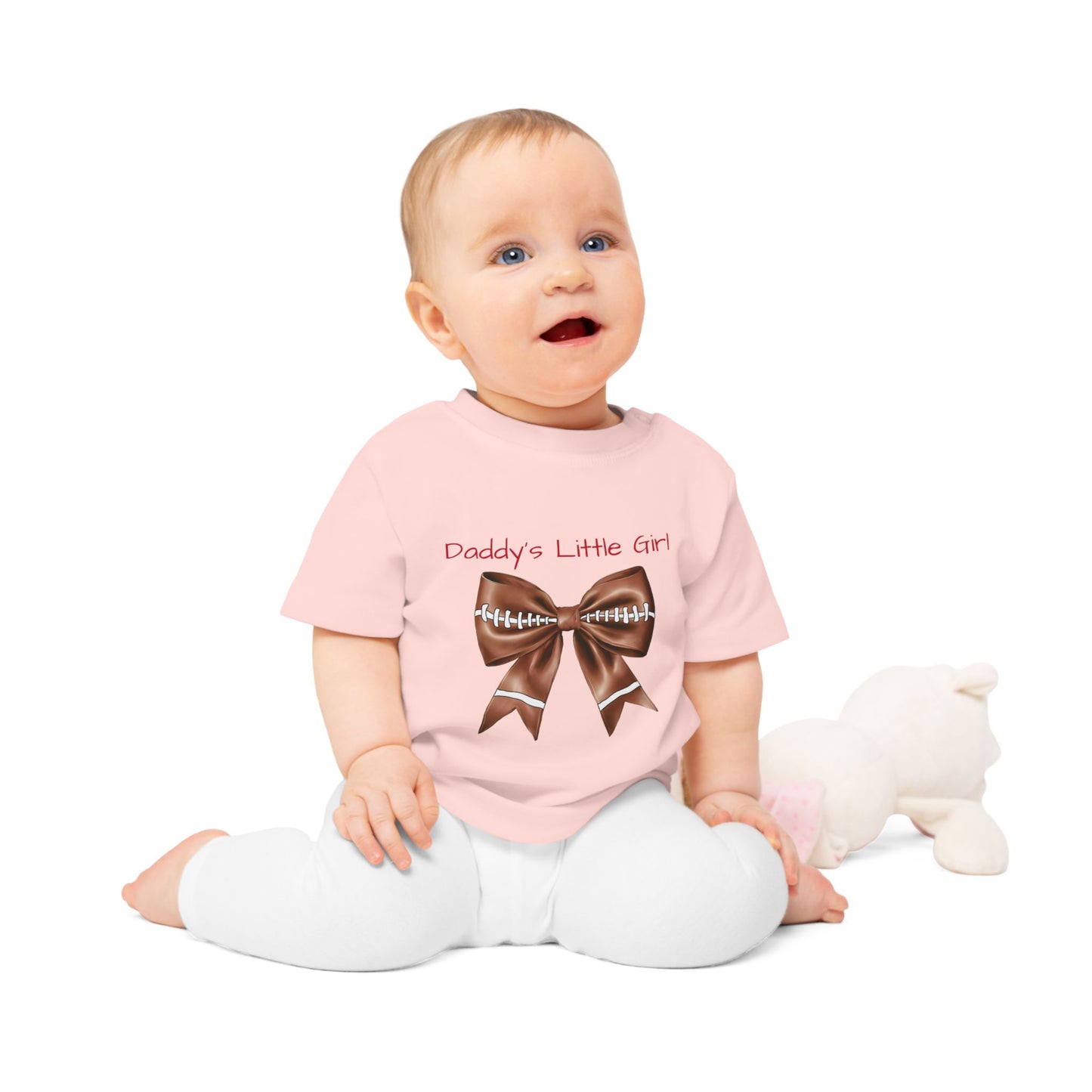 Baby T-Shirt Daddy's Little Football Girl Tee