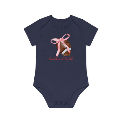 Cuddle and Huddle Football Baby Onesie