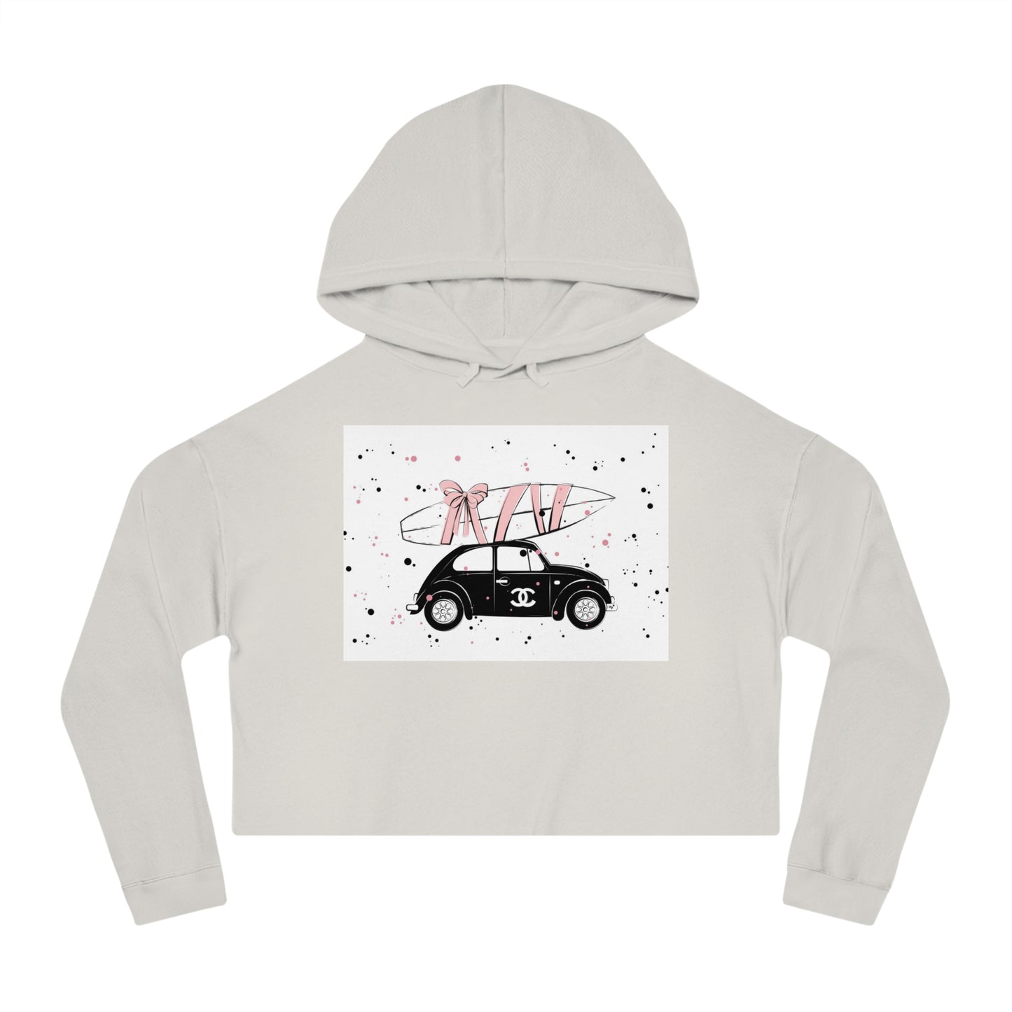 Designer VW Surfboard Cropped Hoodie