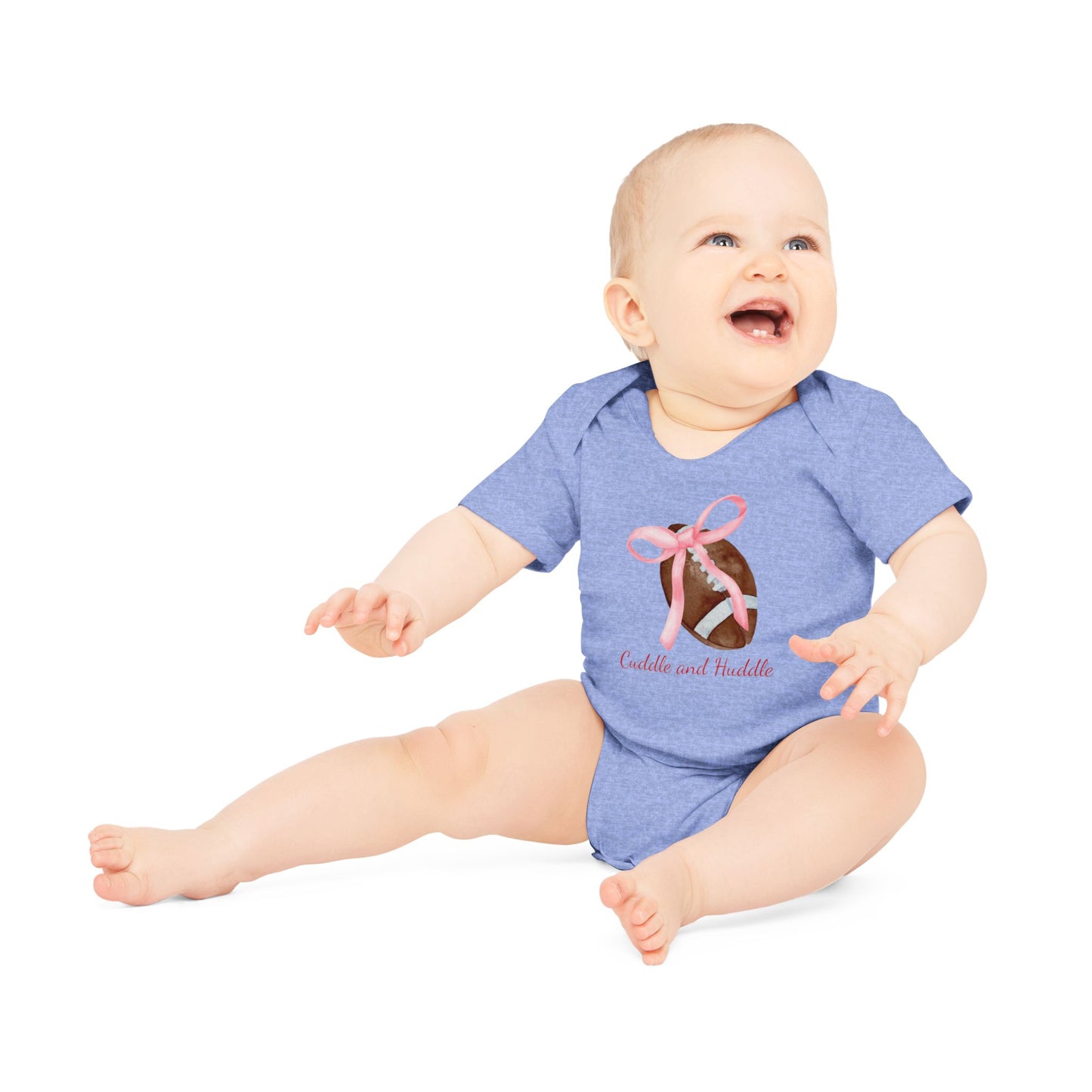 Cuddle and Huddle Football Baby Onesie