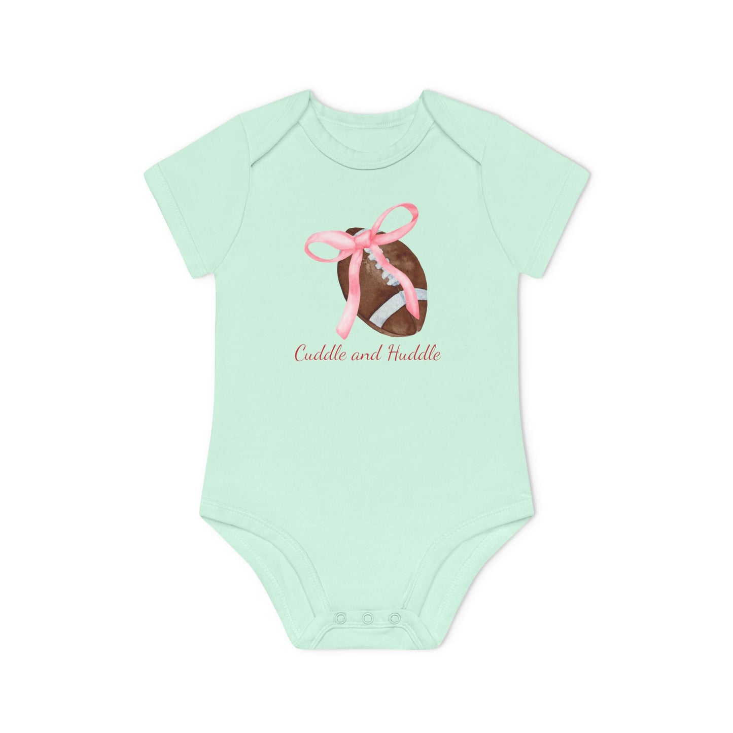 Cuddle and Huddle Football Baby Onesie