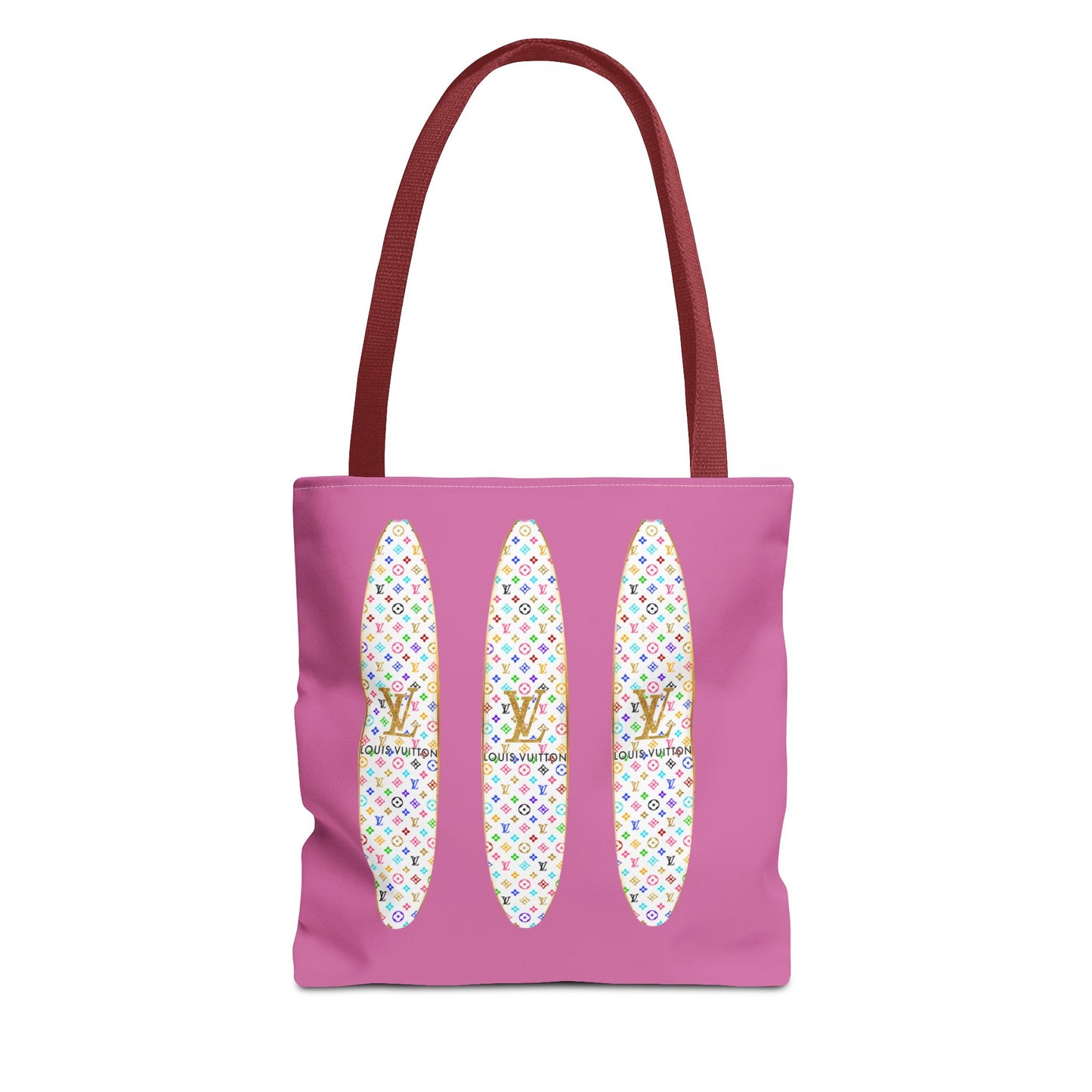 Designer Rainbow Surf Tote Bag