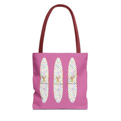 Designer Rainbow Surf Tote Bag