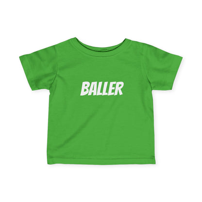 BALLER Baby Tee - White Lettering