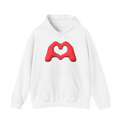 Red Hand Heart Hoodie - Unisex Sweatshirt