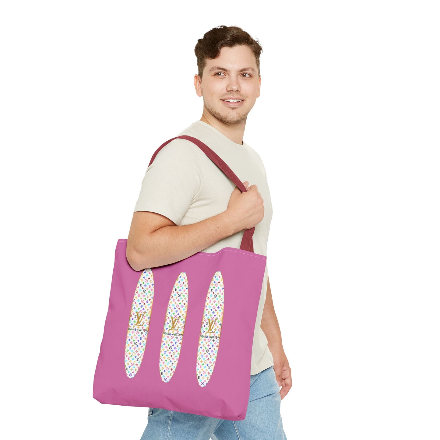 Designer Rainbow Surf Tote Bag