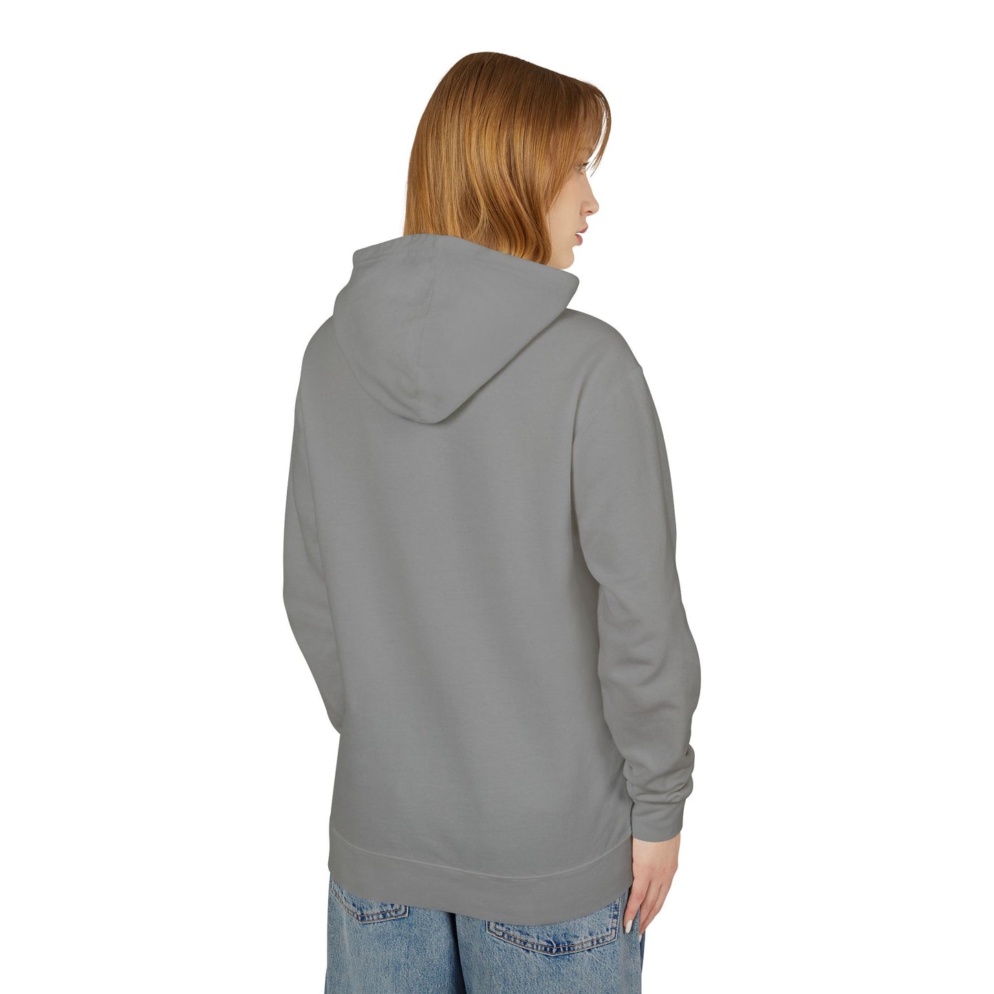 White Hand Heart Unisex Lightweight Hooded Sweatshirt