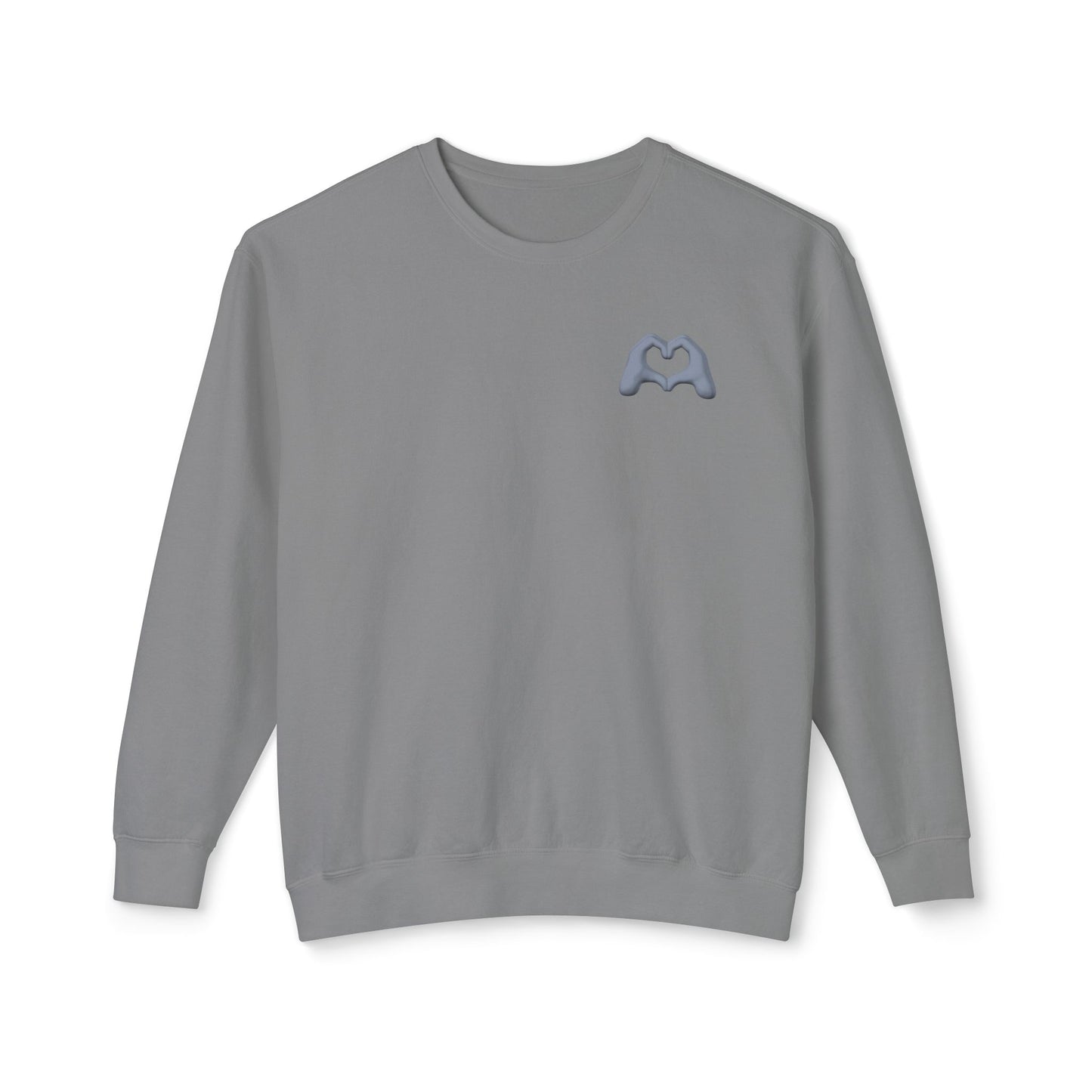 Silver Hand Heart Unisex Crewneck Sweatshirt