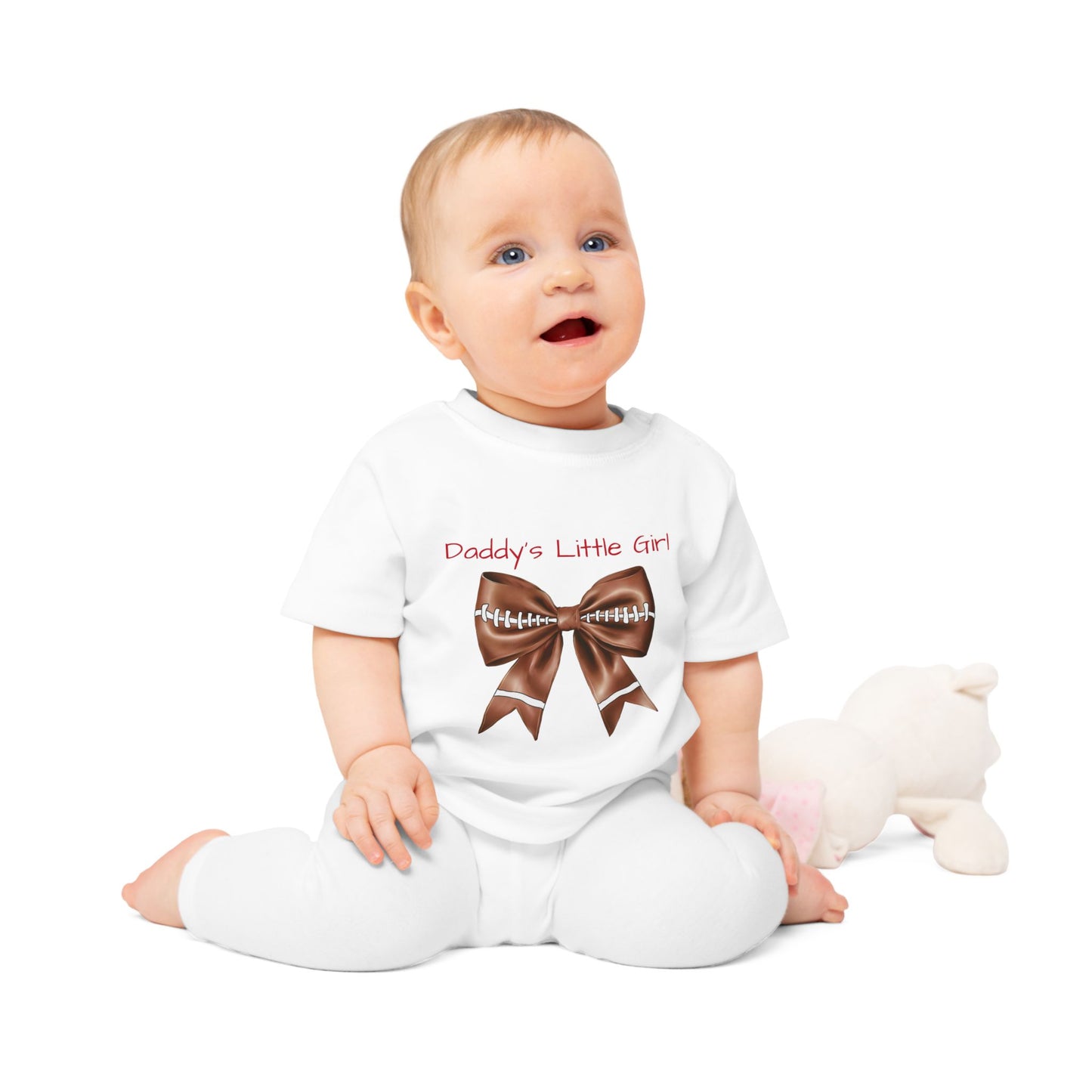 Baby T-Shirt Daddy's Little Football Girl Tee