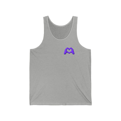 Purple Hand Heart Unisex Jersey Tank