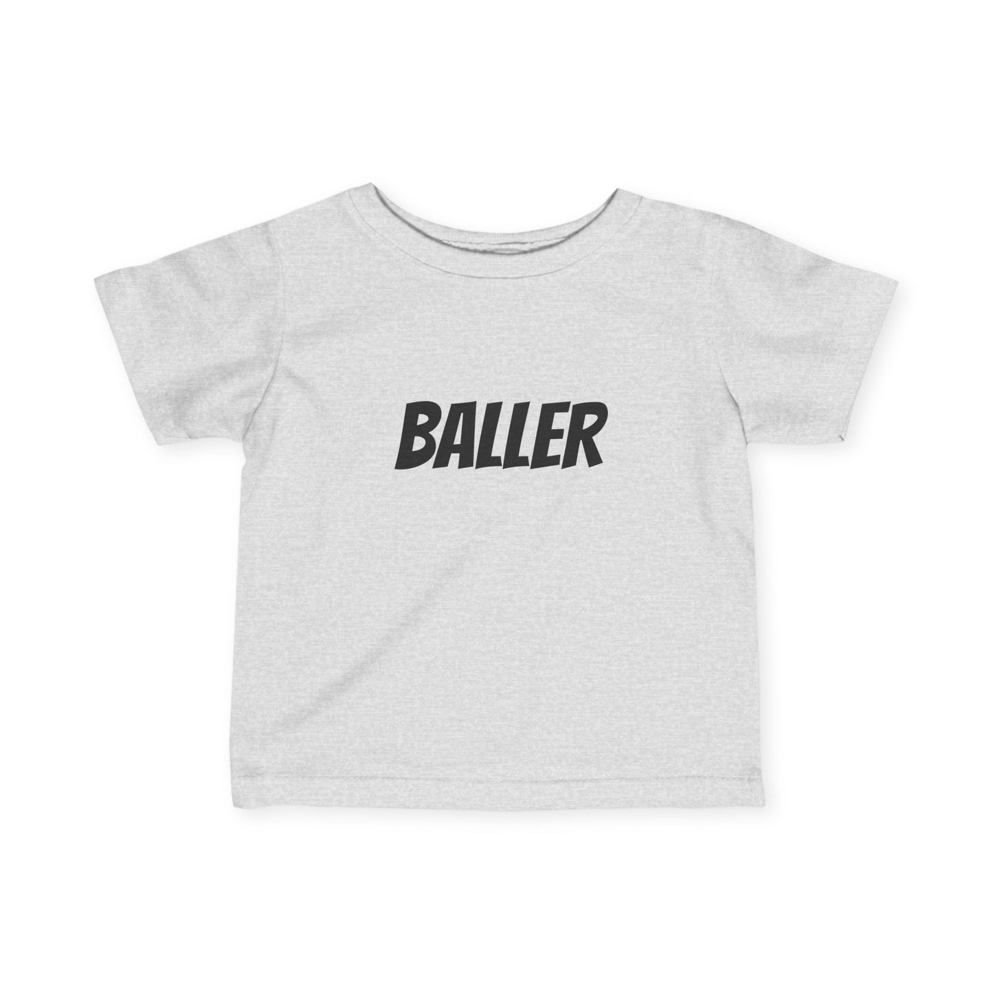 BALLER Baby Tee - Black Lettering