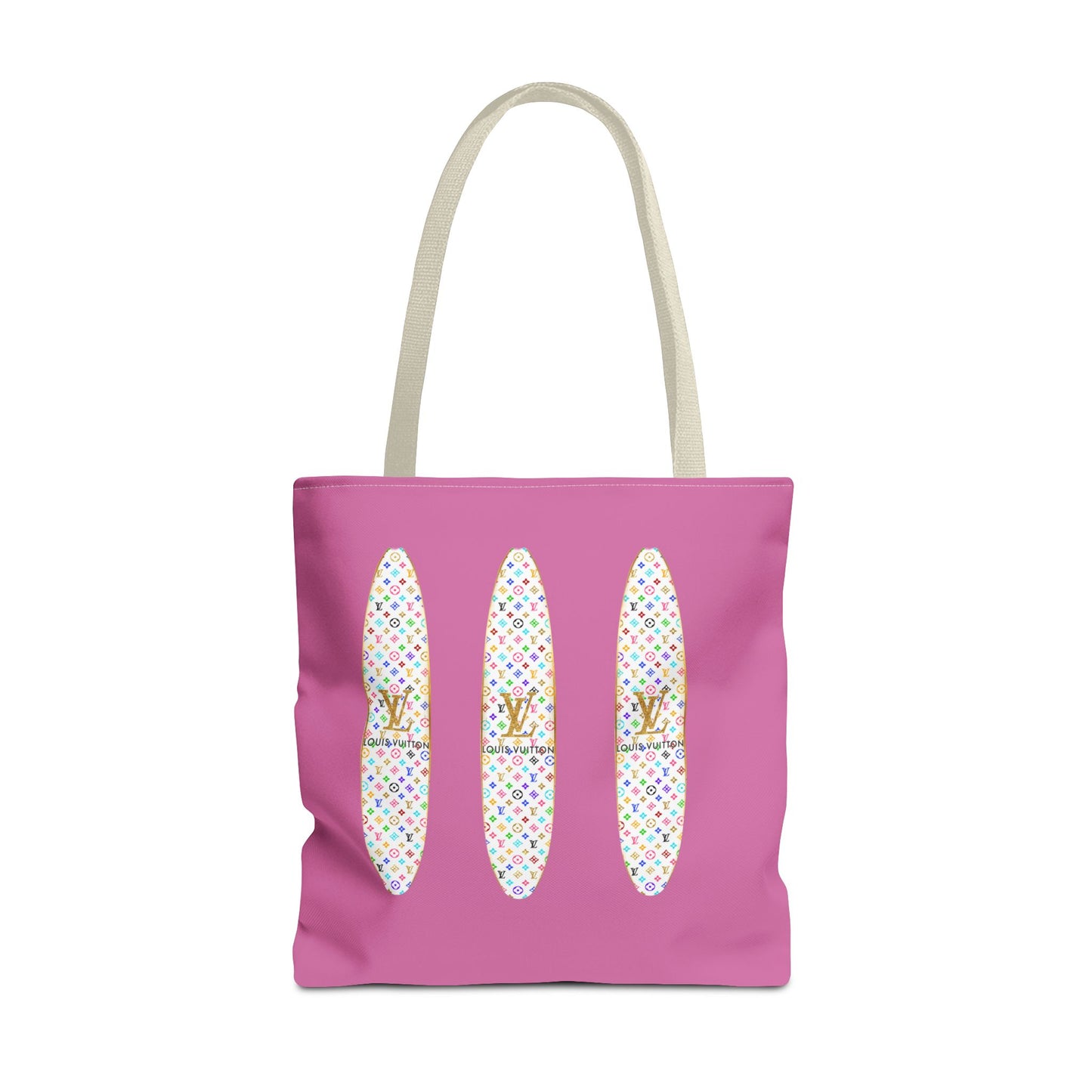 Designer Rainbow Surf Tote Bag