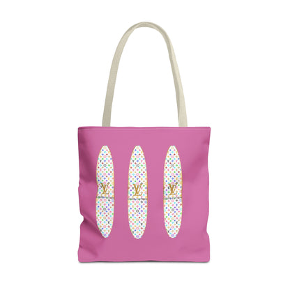 Designer Rainbow Surf Tote Bag