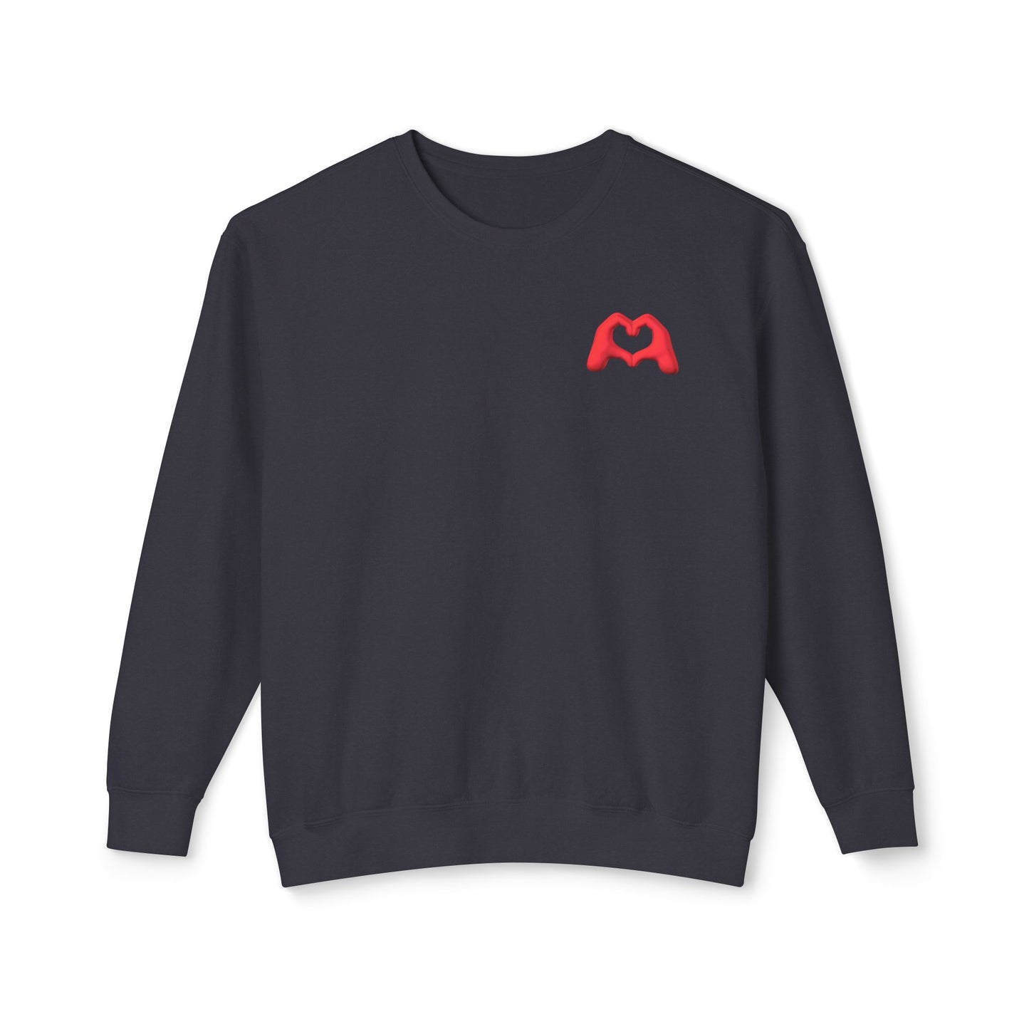 Red Hand Heart Unisex Crewneck Sweatshirt