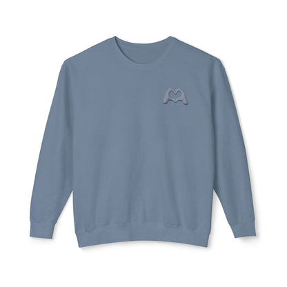 Silver Hand Heart Unisex Crewneck Sweatshirt