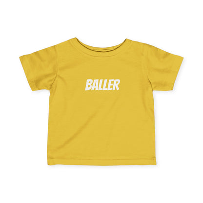 BALLER Baby Tee - White Lettering