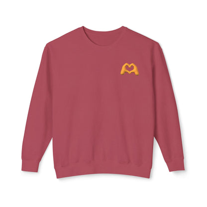 Gold Hand Heart Unisex Crewneck Sweatshirt