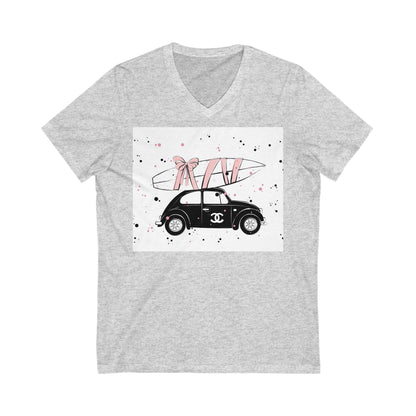 Designer VW Surfboard V-Neck Tee