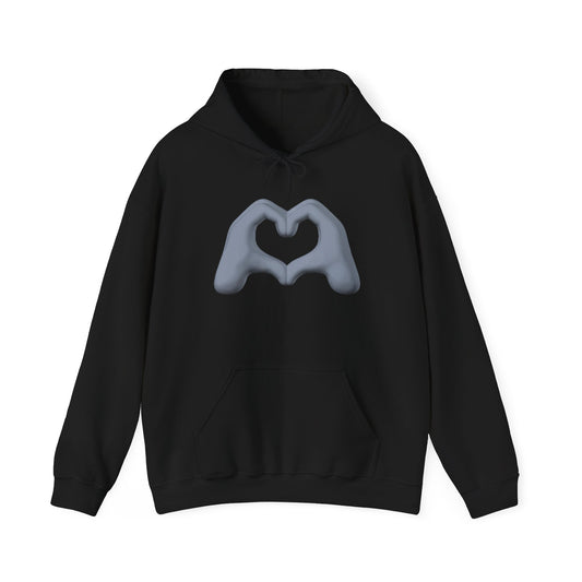 Silver Hand Heart Hoodie - Unisex Sweatshirt