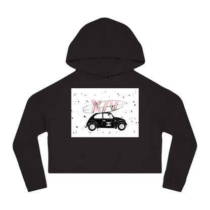 Designer VW Surfboard Cropped Hoodie