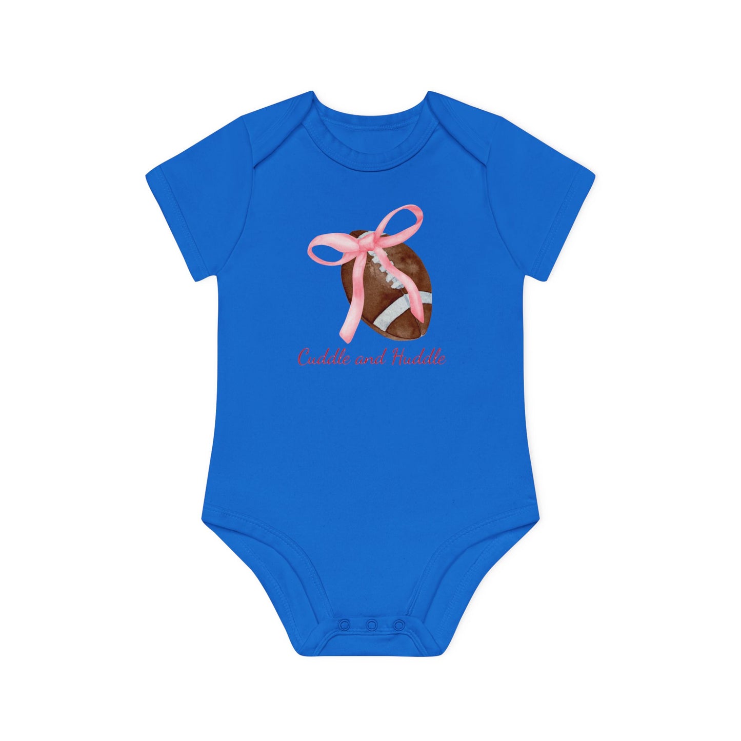 Cuddle and Huddle Football Baby Onesie