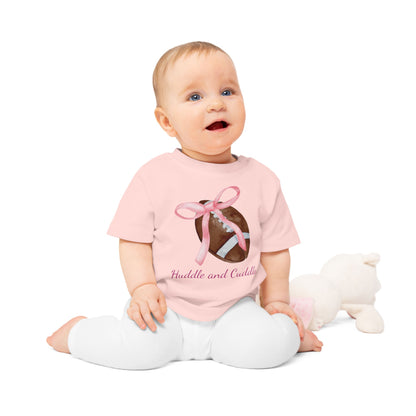 Huddle and Cuddle Football Baby Tee