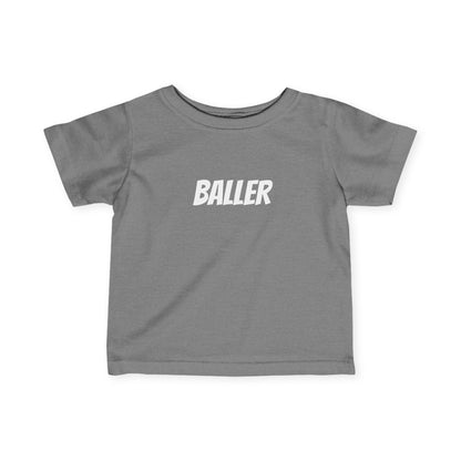 BALLER Baby Tee - White Lettering