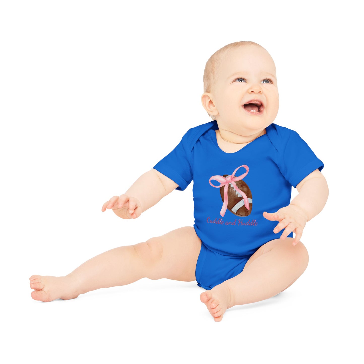 Cuddle and Huddle Football Baby Onesie