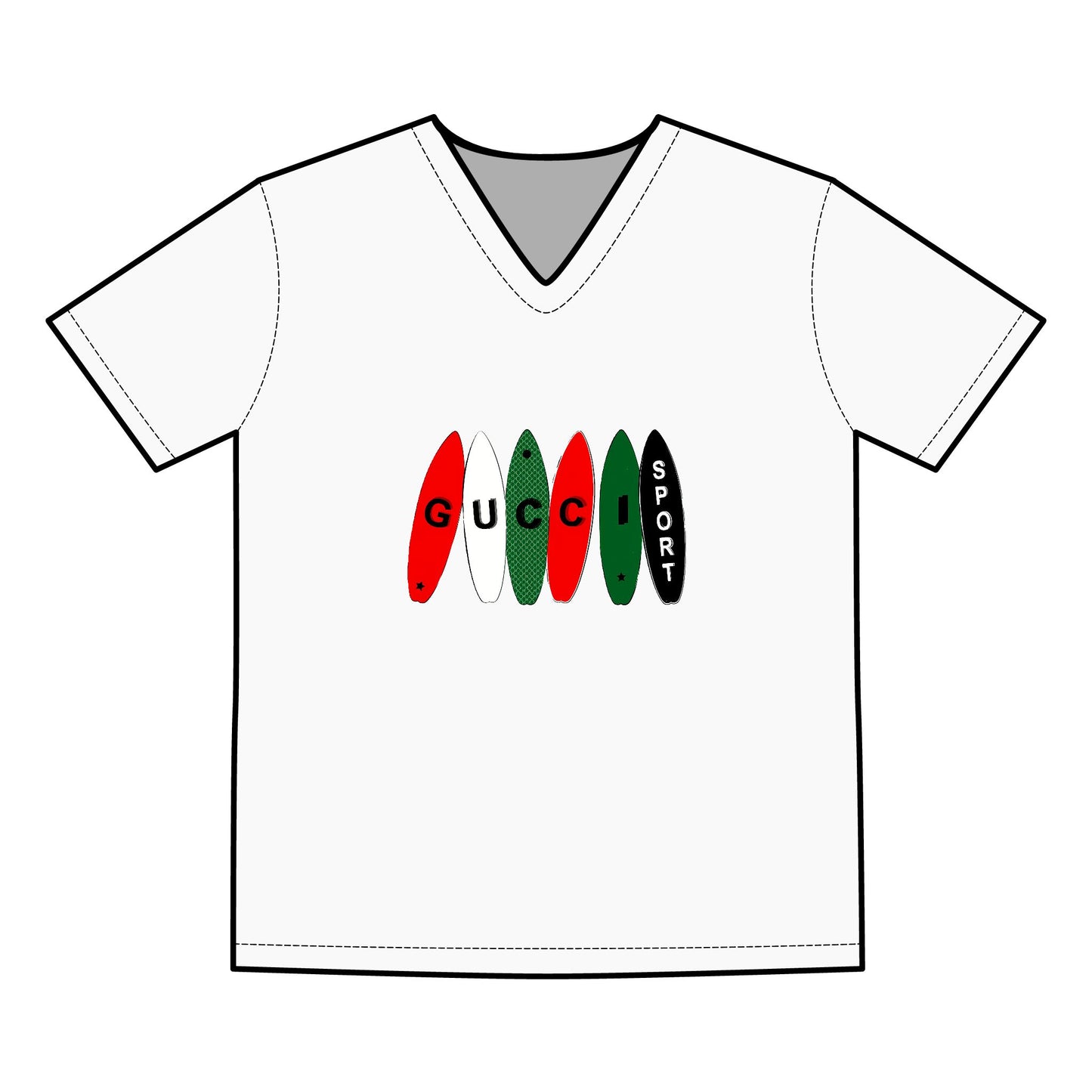 Men's Designer Surfboard Tee