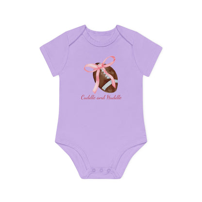 Cuddle and Huddle Football Baby Onesie